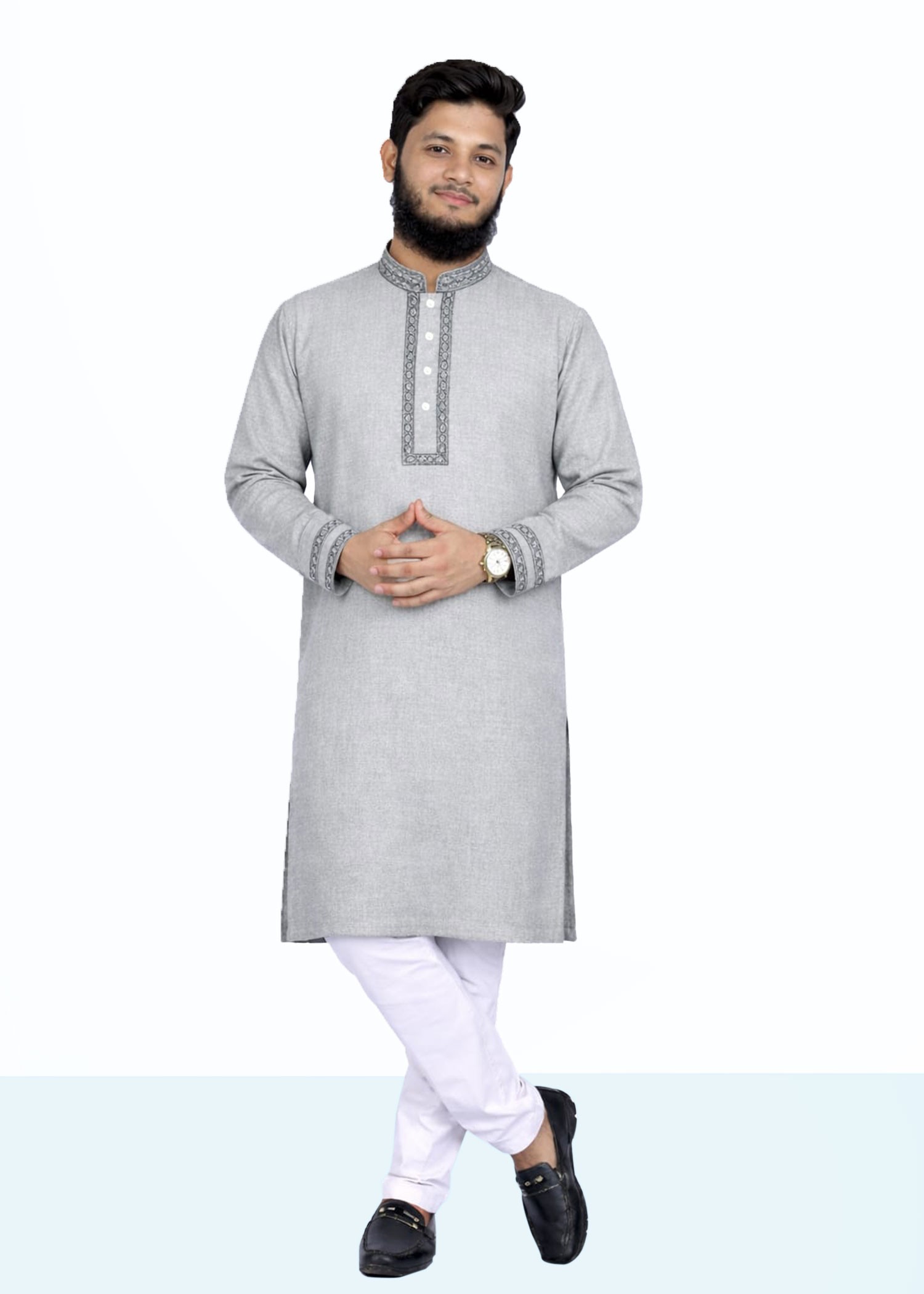 Royal Ash Grey Panjabi